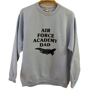 VTG 90s Air Force Academy Dad Sweatshirt Men's 2X (Today's L) Blue Military USA
